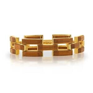 NEW CAPUCINE DE WULF women's pathway link bracelet in teak